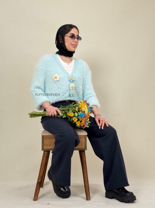 ژاکت پینترسی موهر ترک شکوفه - Image 3