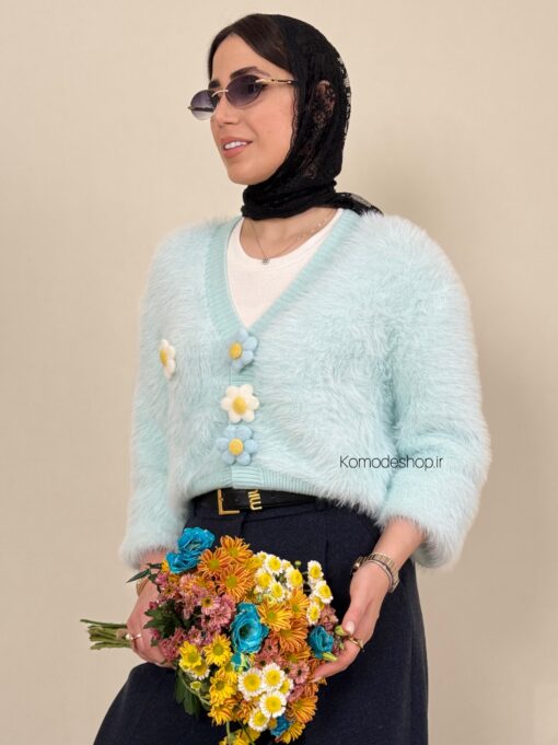 ژاکت پینترسی موهر ترک شکوفه