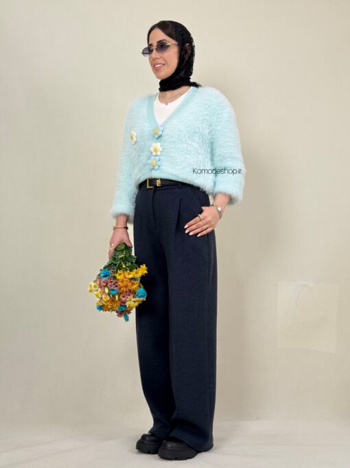 ژاکت پینترسی موهر ترک شکوفه - Image 5