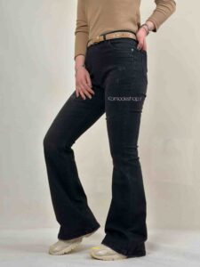 شلوار بوت کات زنانه زغالی