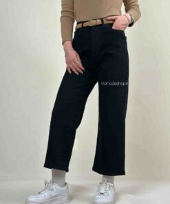 شلوار واید لگ کجراه ترک مشکی