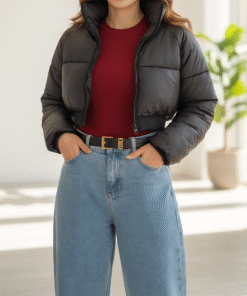 کاپشن بادی کراپ وارادتی مشکی