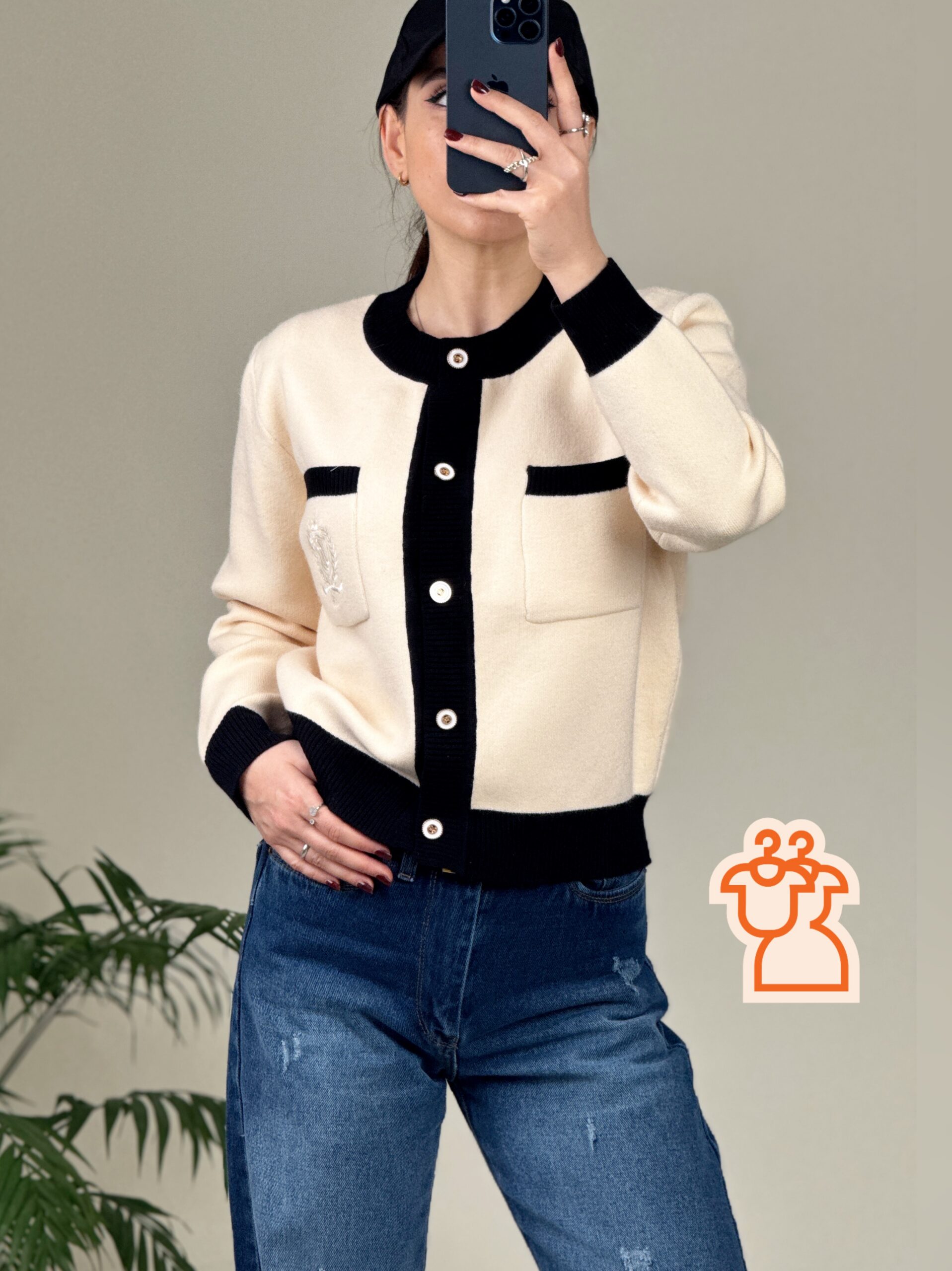 ژاکت دو جیب شانلین