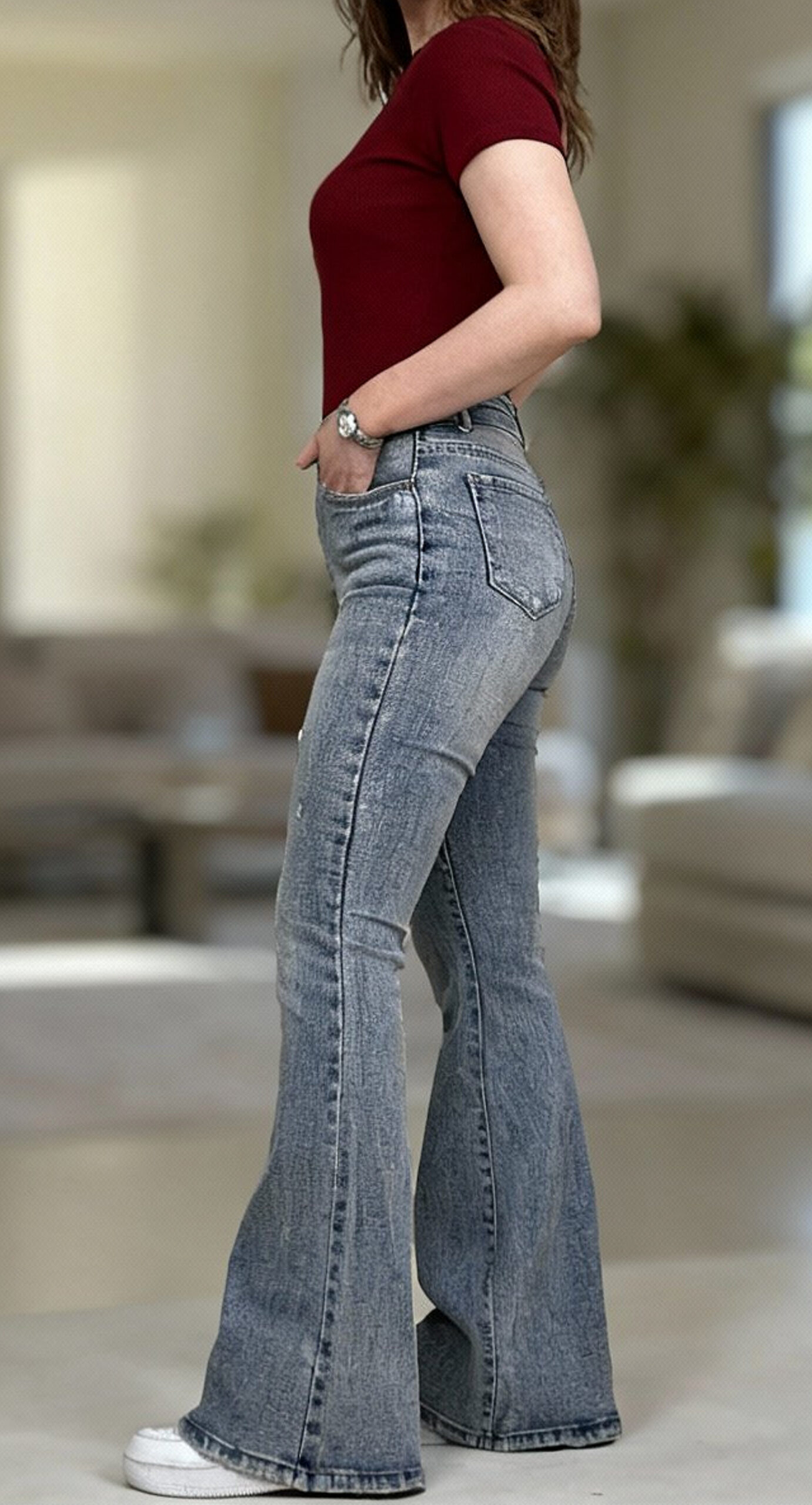 شلوار بوت کات برفکی سنگ خشک - Image 2