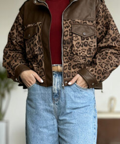 جکت چرم پلنگی