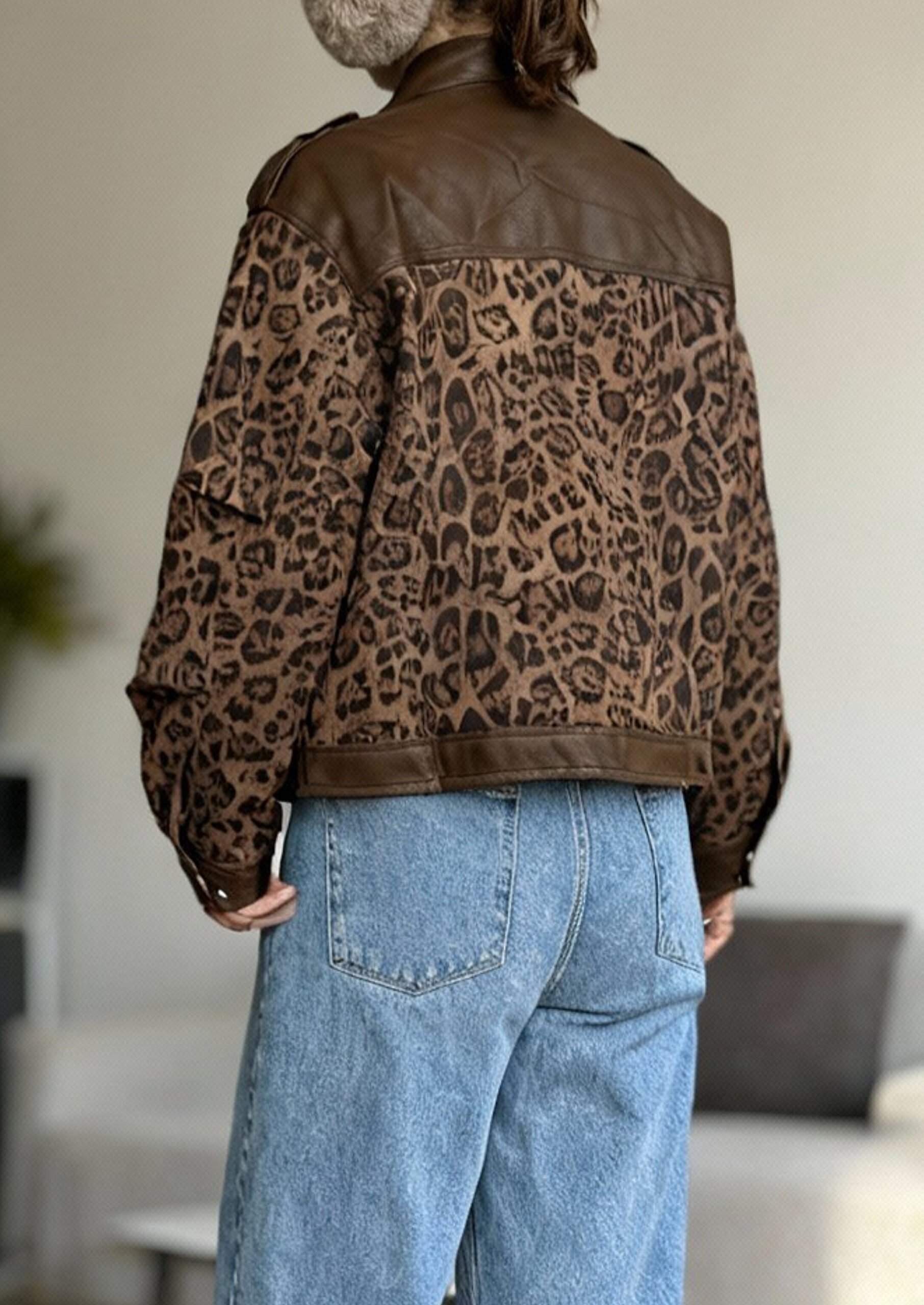 جکت چرم پلنگی - Image 5