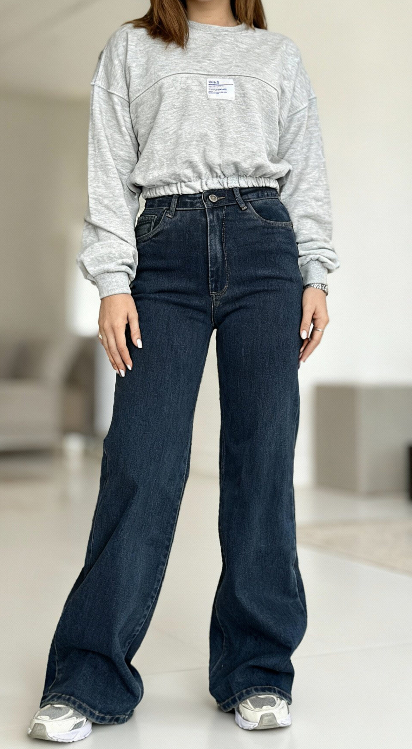 شلوار نیم بگ پلاس کثیف شور - Image 2