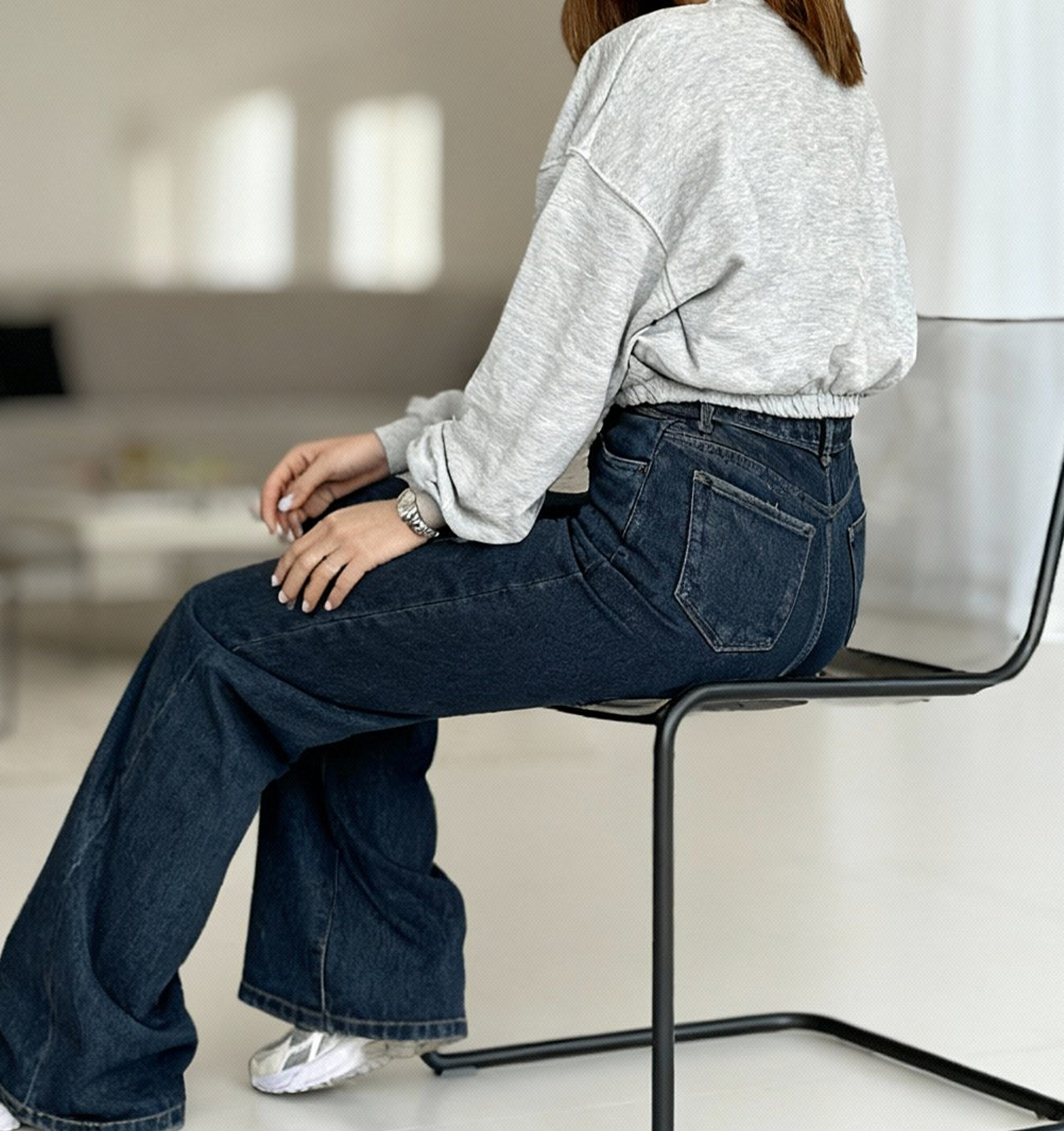 شلوار نیم بگ پلاس کثیف شور - Image 4