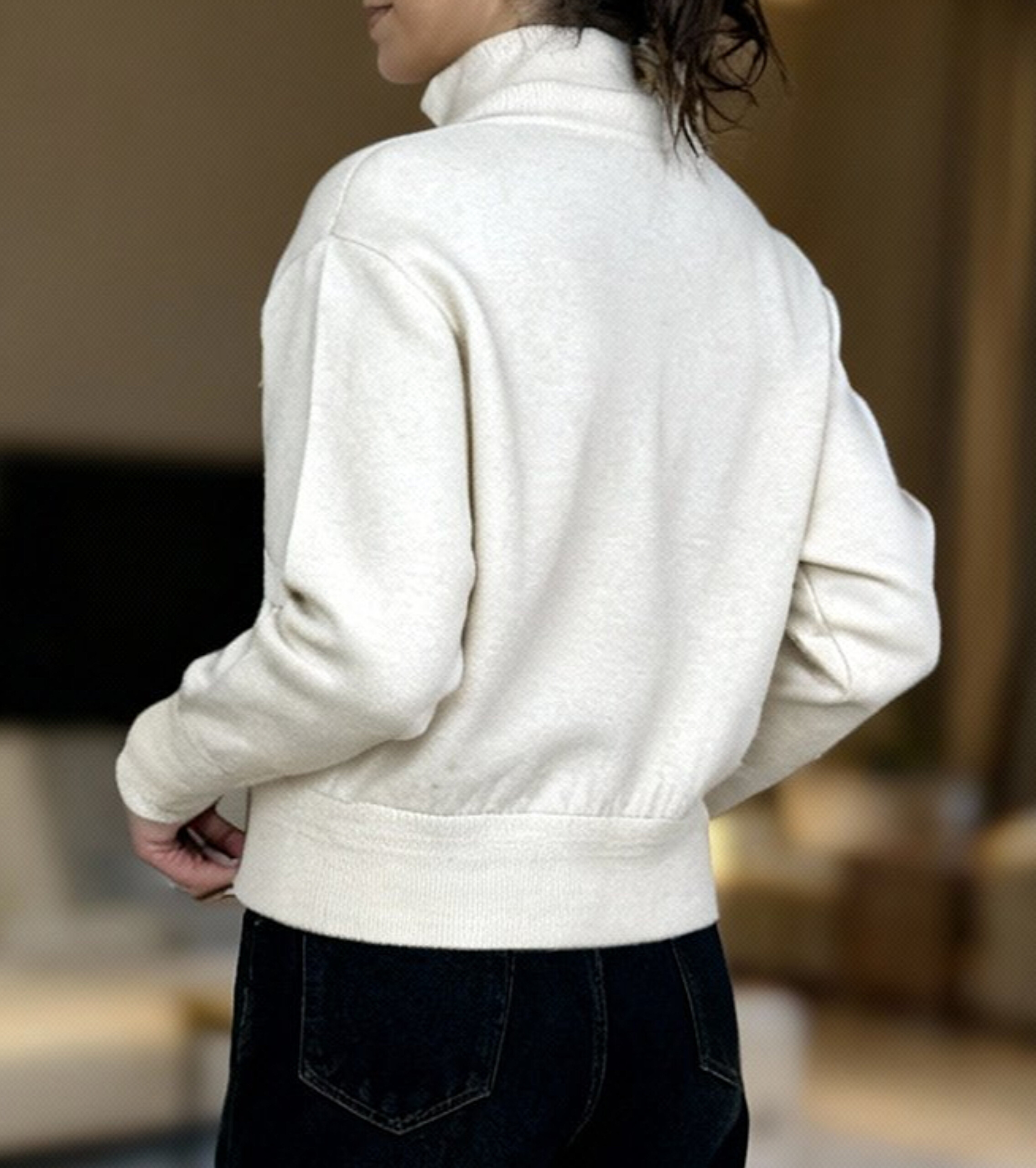 بامبر بافت دوجیب استخونی - Image 4