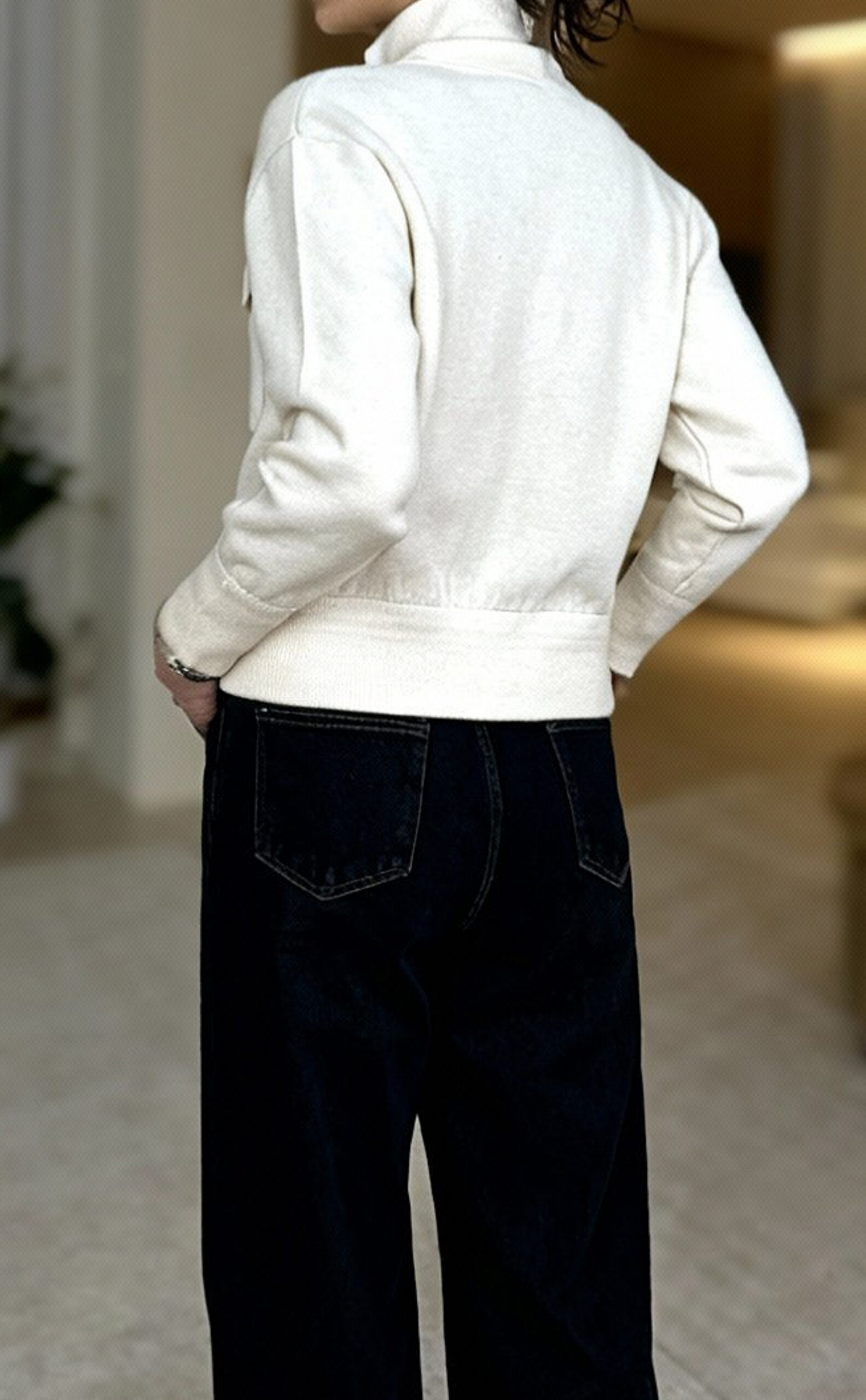 بامبر بافت دوجیب استخونی - Image 7