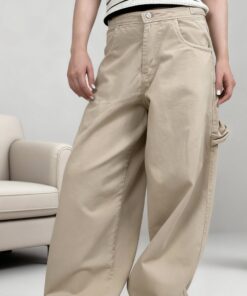 شلوار کارپنتر کرمی