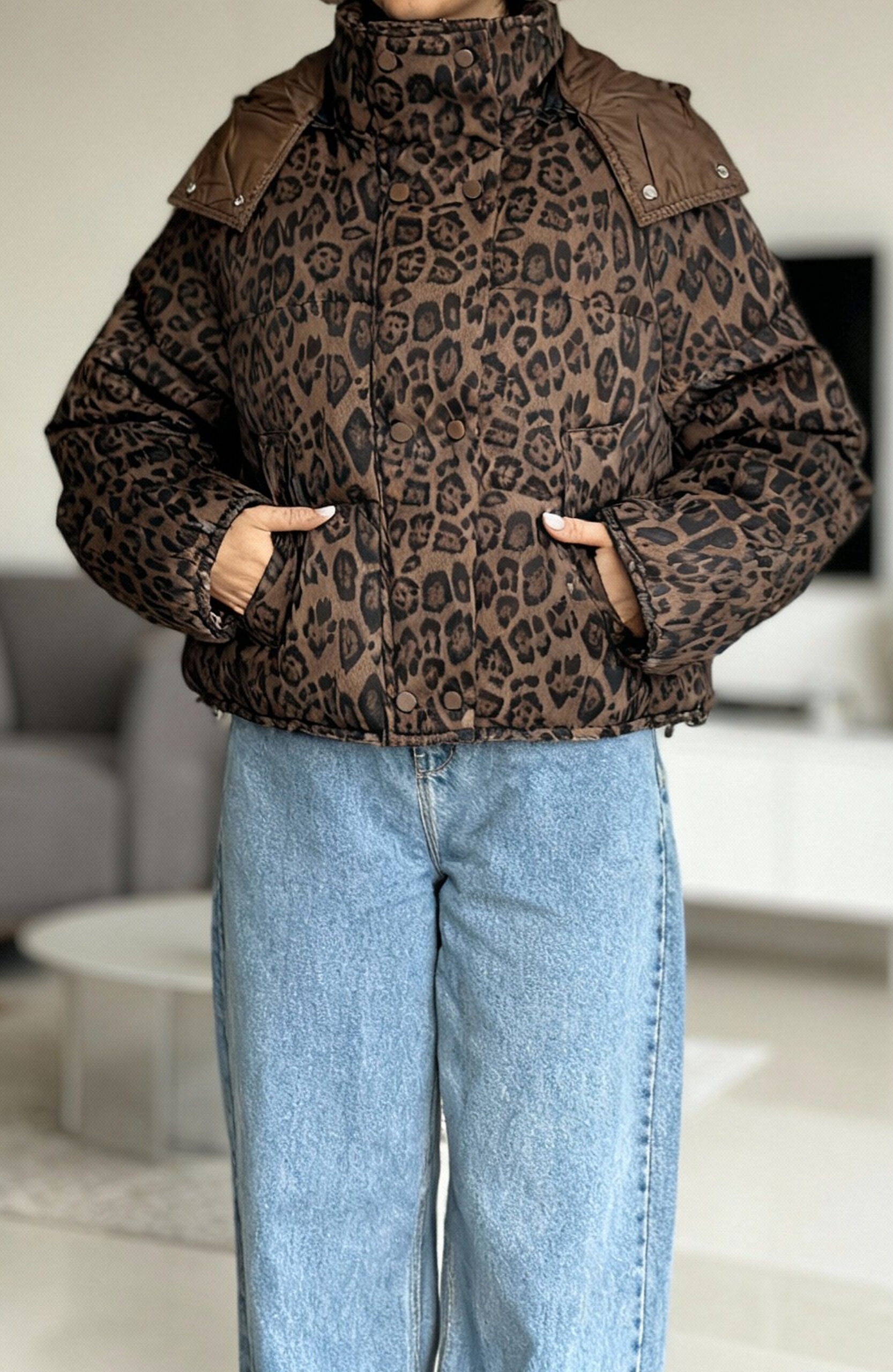 کاپشن پلنگی وارداتی یوگ - Image 2