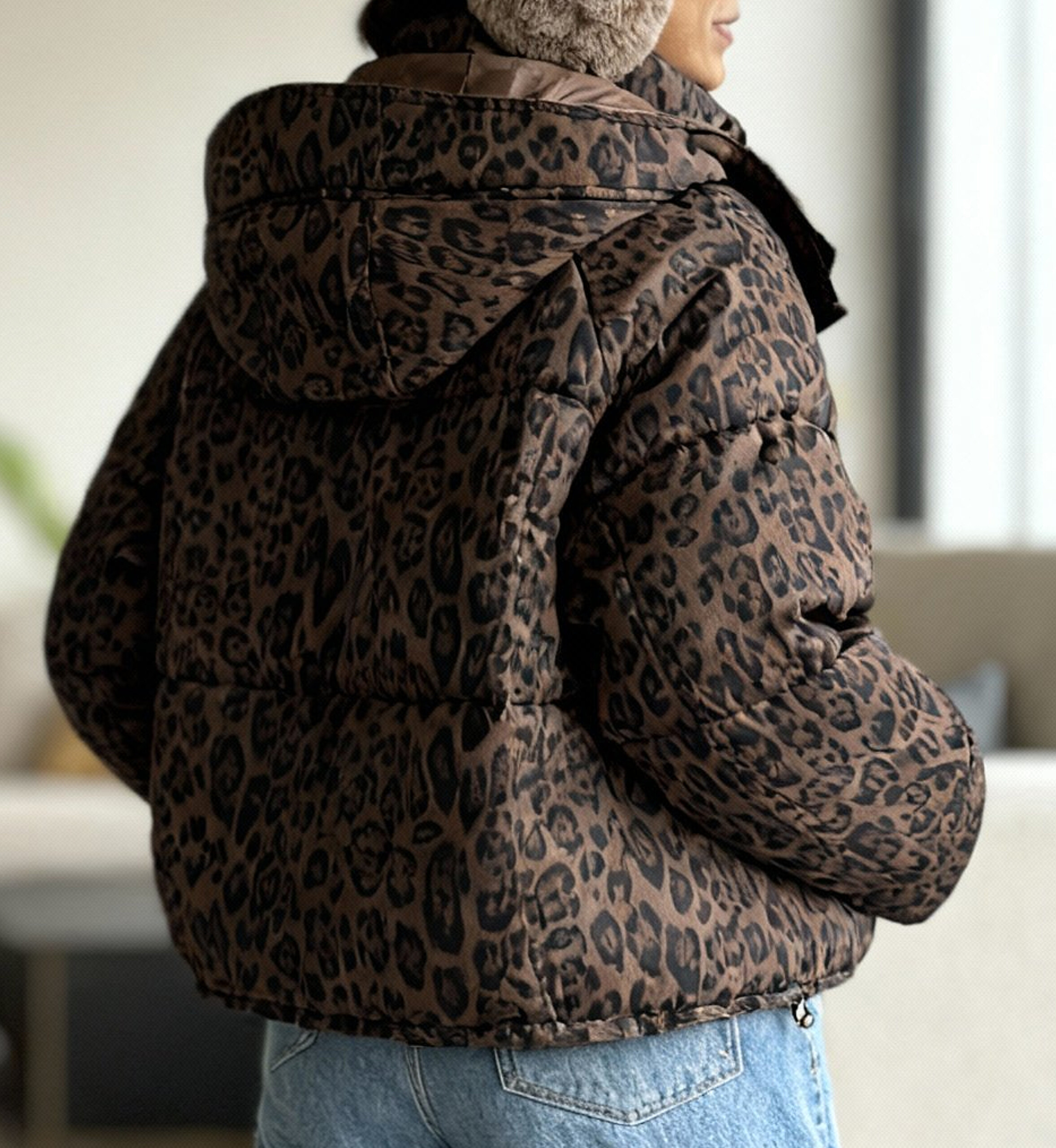 کاپشن پلنگی وارداتی یوگ - Image 3