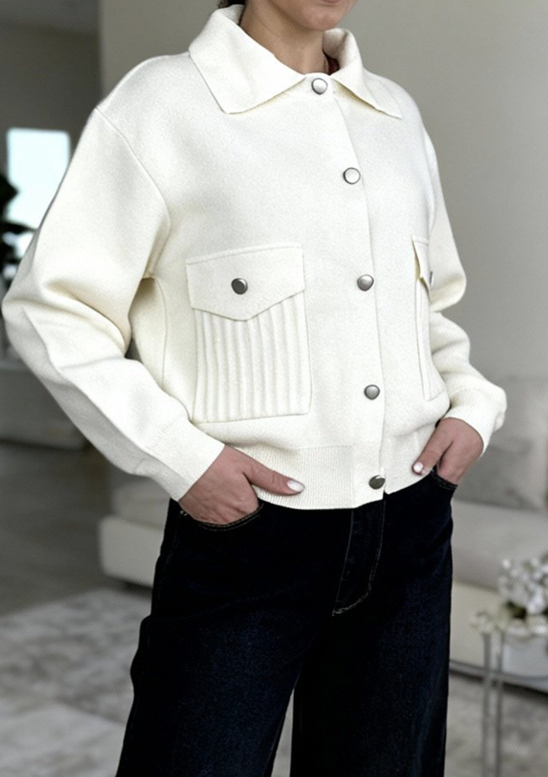 کاردیگن بافت جیب راه راه