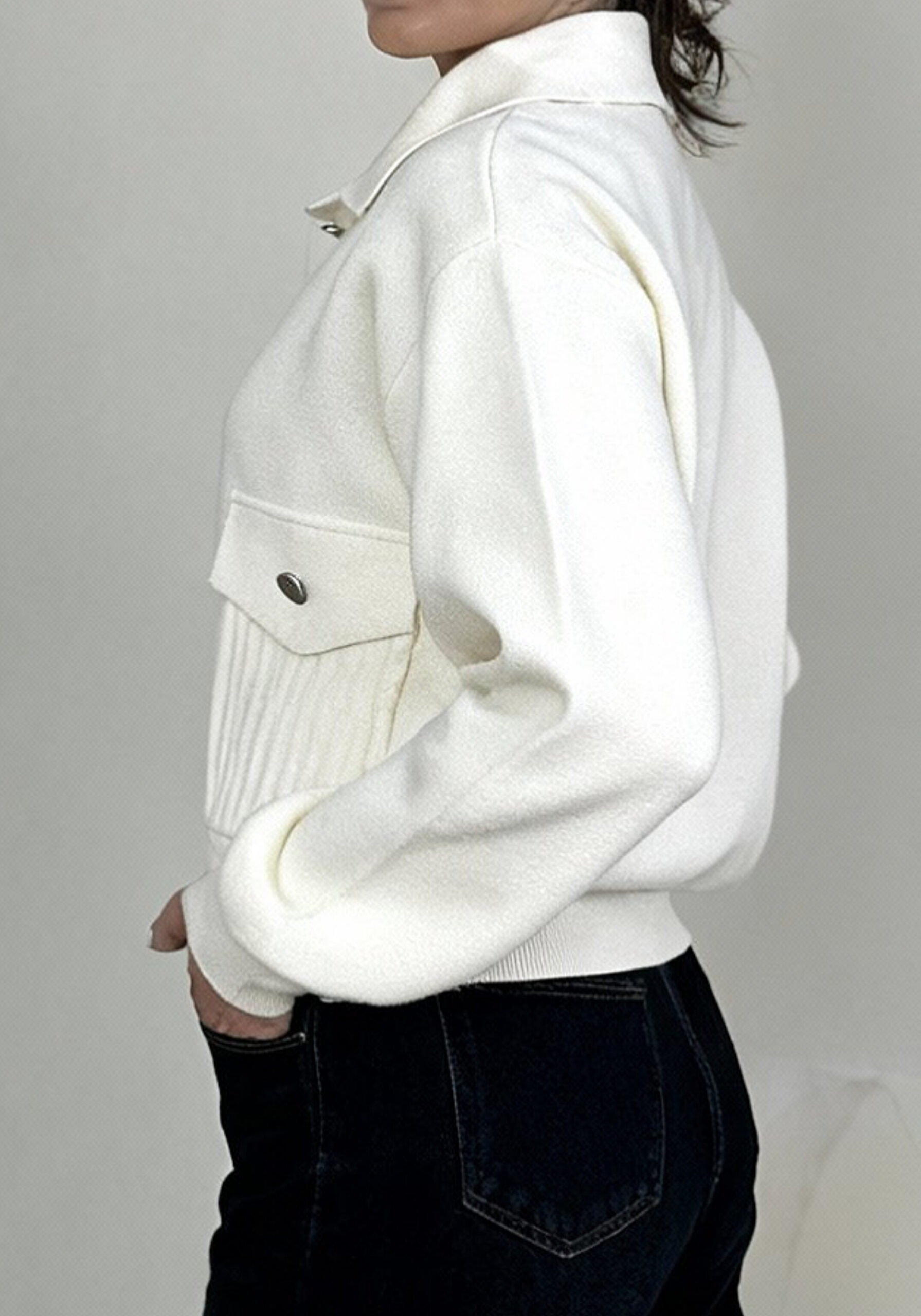 کاردیگن بافت جیب راه راه - Image 6