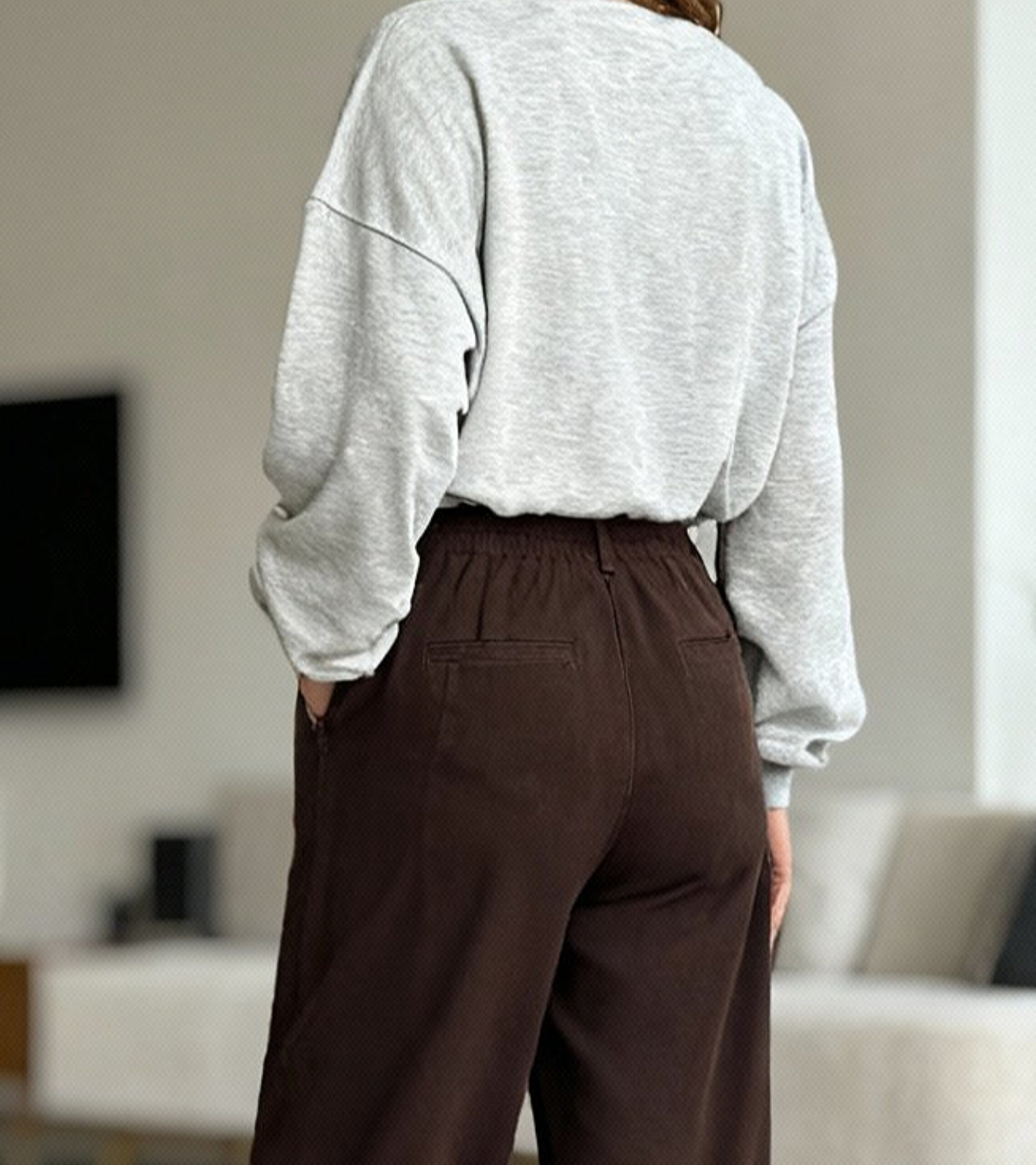 شلوار سیلک سایز بزرگ پرادا قهوه ای - Image 7