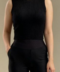 بافت حلقه ای کراپ یقه گرد