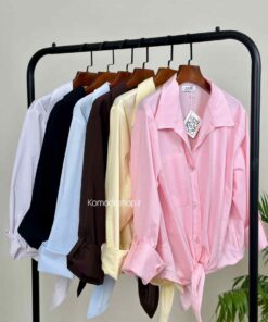 شومیز گره ای اسلپ سروین