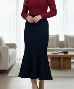 دامن بافت اسپنیش مشکی