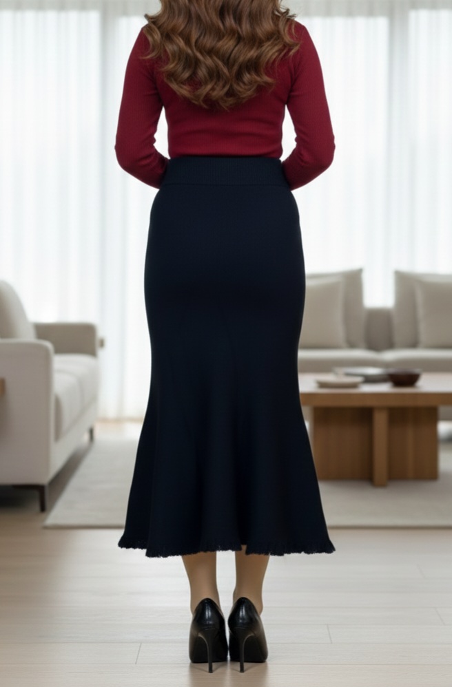 دامن بافت اسپنیش مشکی - Image 3