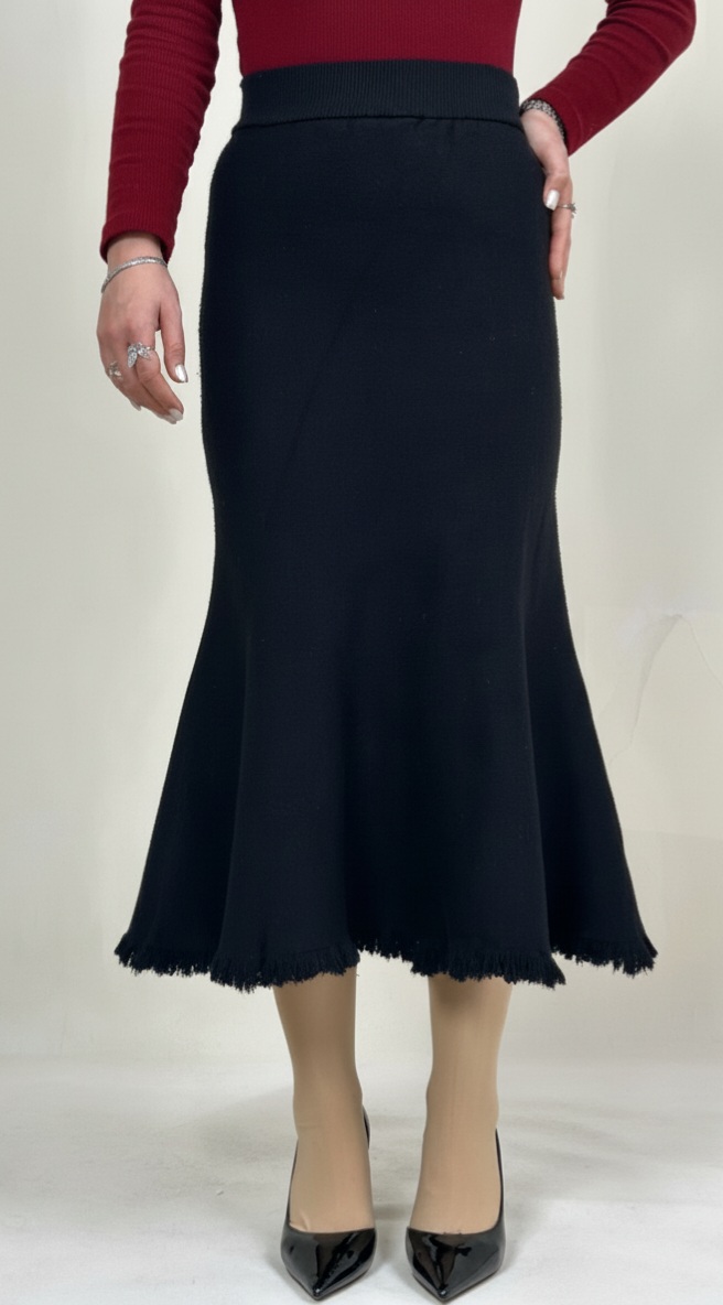 دامن بافت اسپنیش مشکی - Image 5