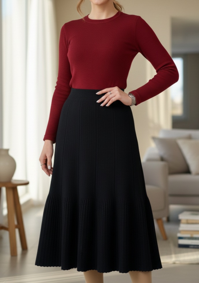 دامن بافت چین دار کلوش - Image 3