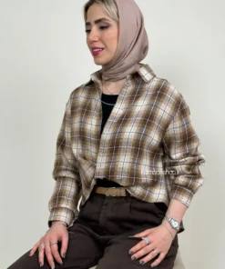 شومیز گره ای با تاپ چهارخونه سیراس