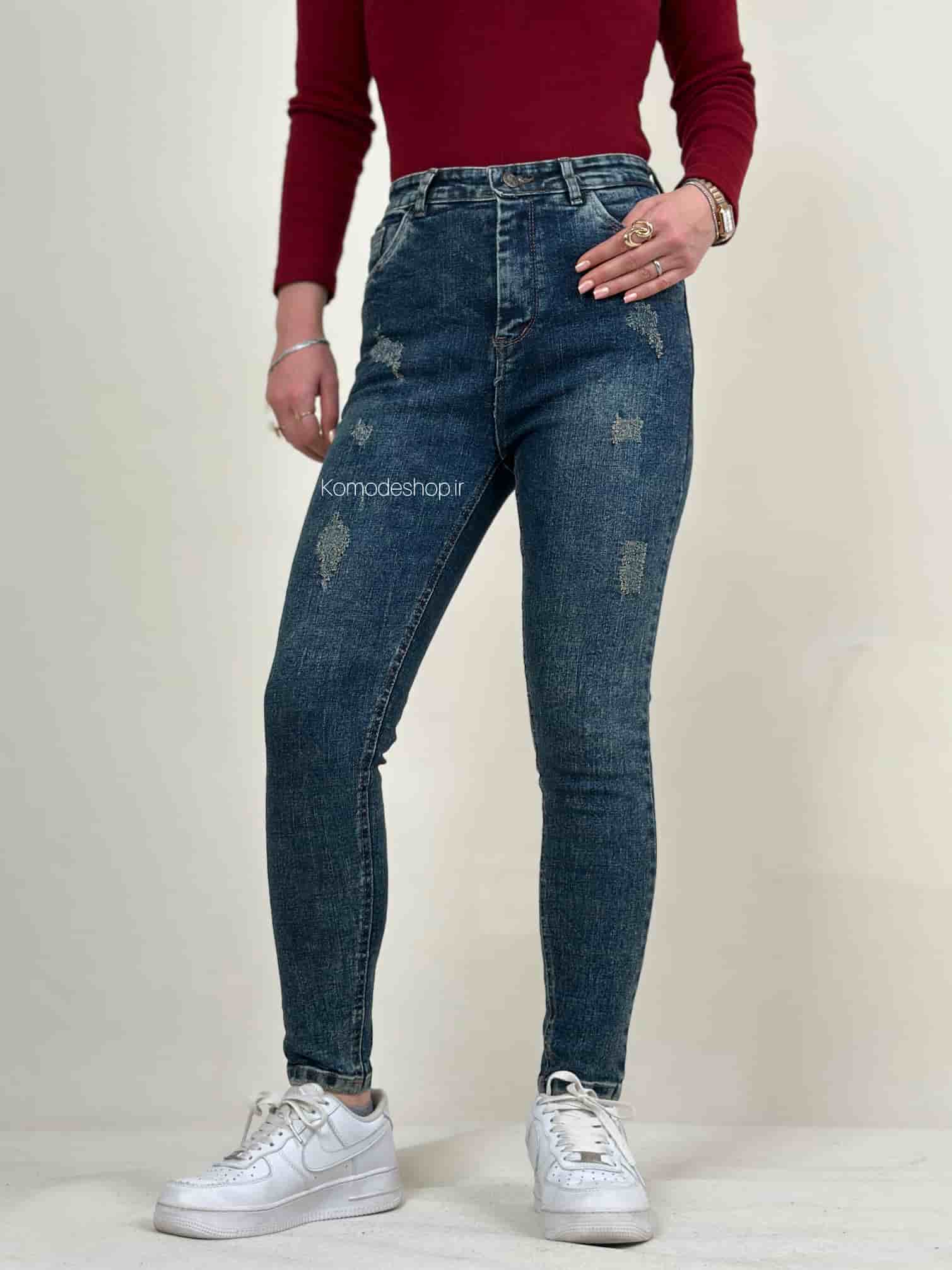 شلوار اسکینی زنانه سرمه ای