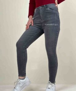 شلوار اسکینی زنانه طوسی تیره