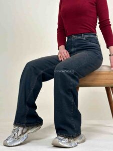 شلوار واید استریت زنانه سرمه ای تینت