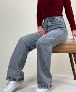 شلوار واید استریت زنانه طوسی