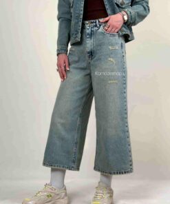 شلوار واید بگ ایزی زنانه (برفکی کثیف)