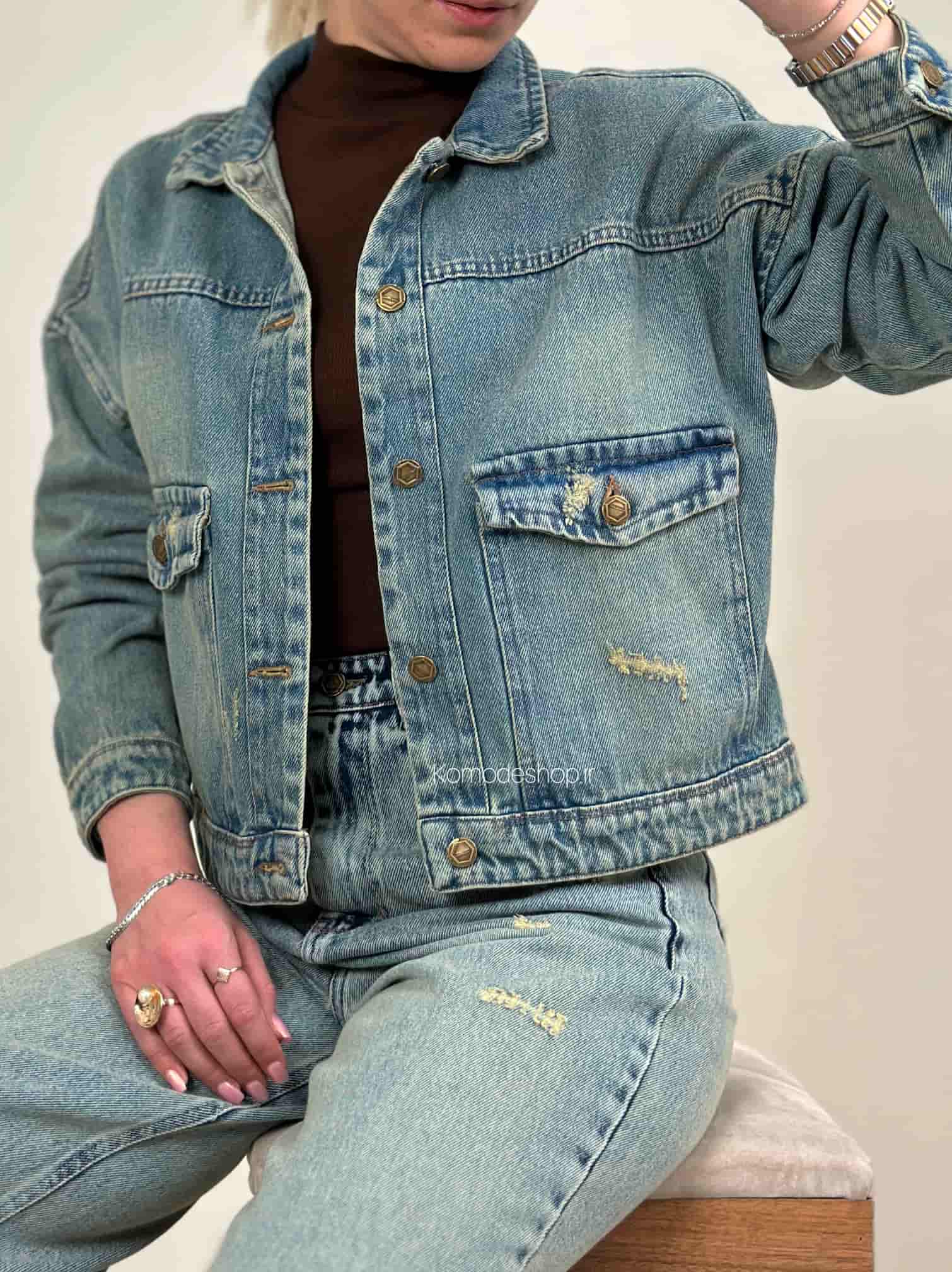 کت جین زنانه کوتاه لوییز