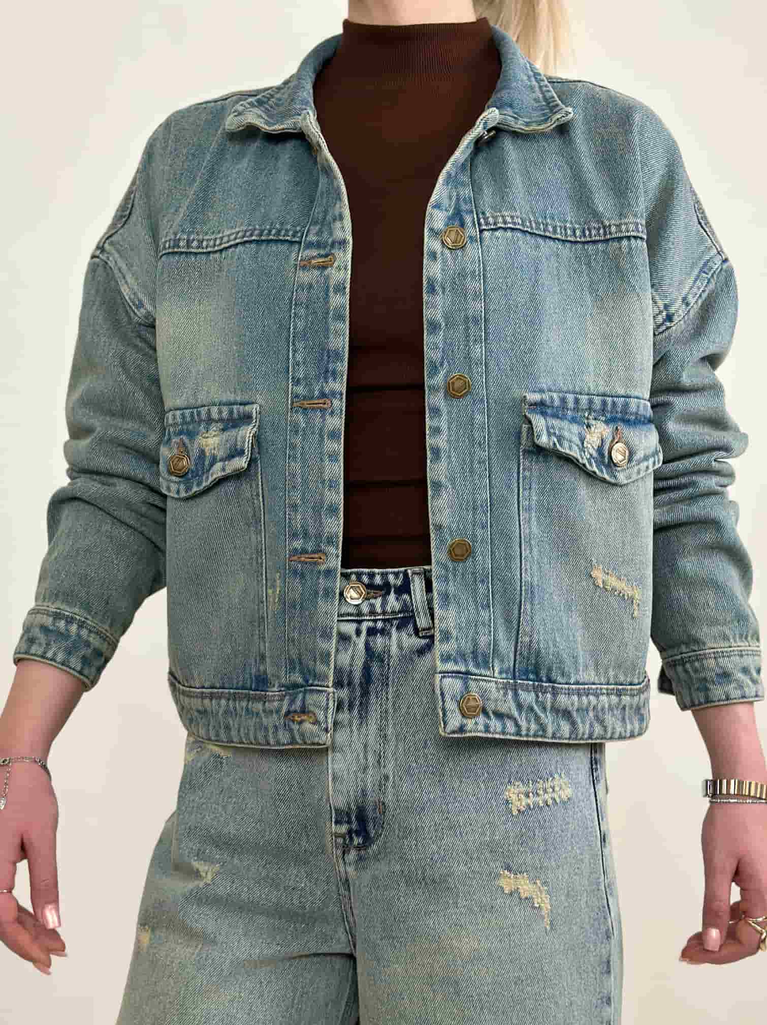 کت جین زنانه کوتاه لوییز - Image 5