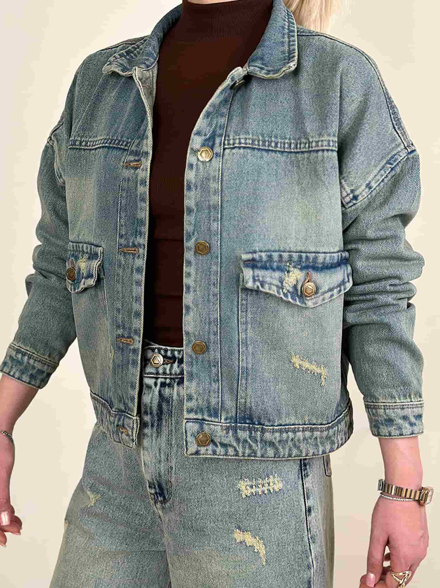 کت جین زنانه کوتاه لوییز - Image 3