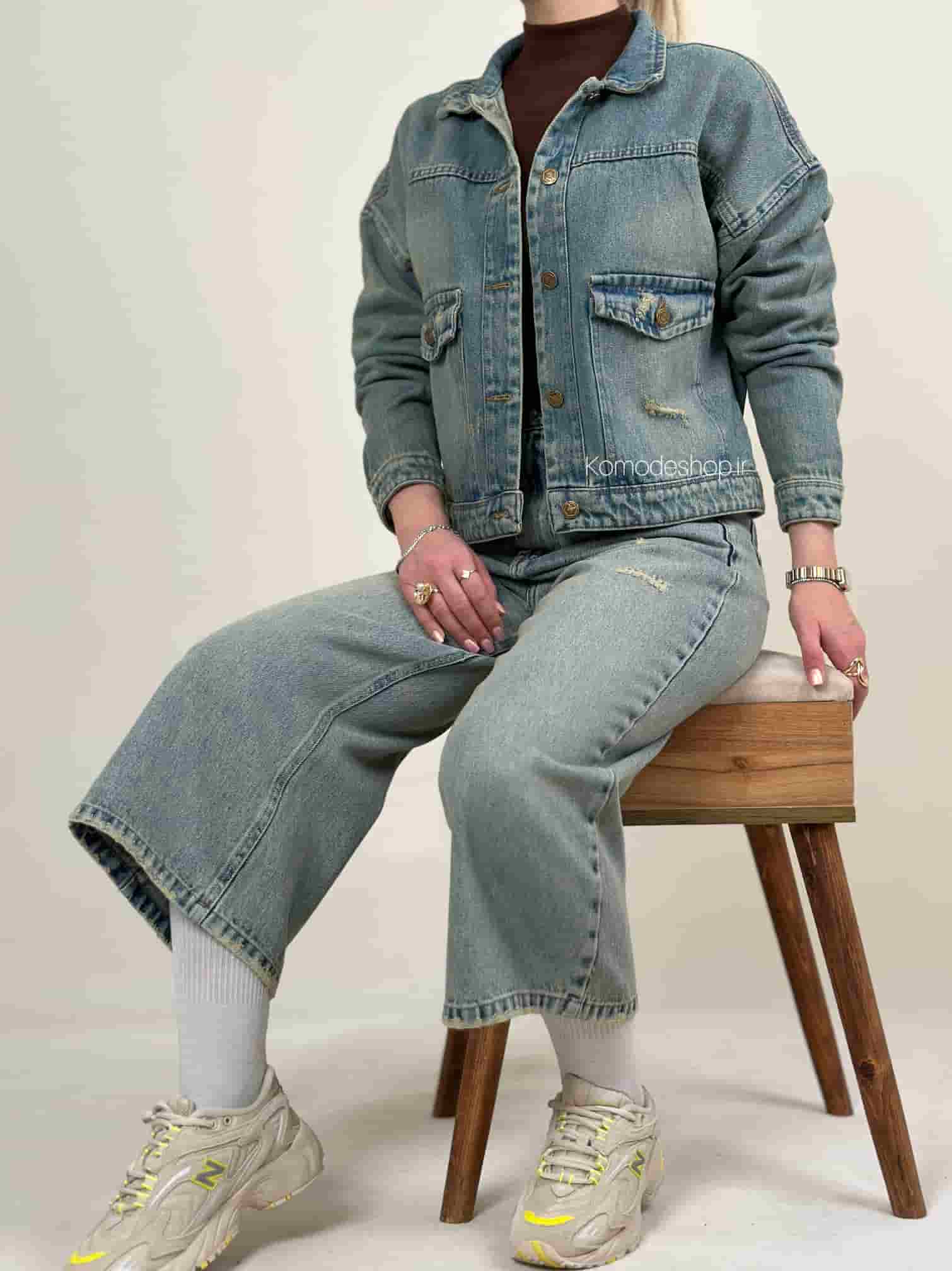 کت جین زنانه کوتاه لوییز - Image 4