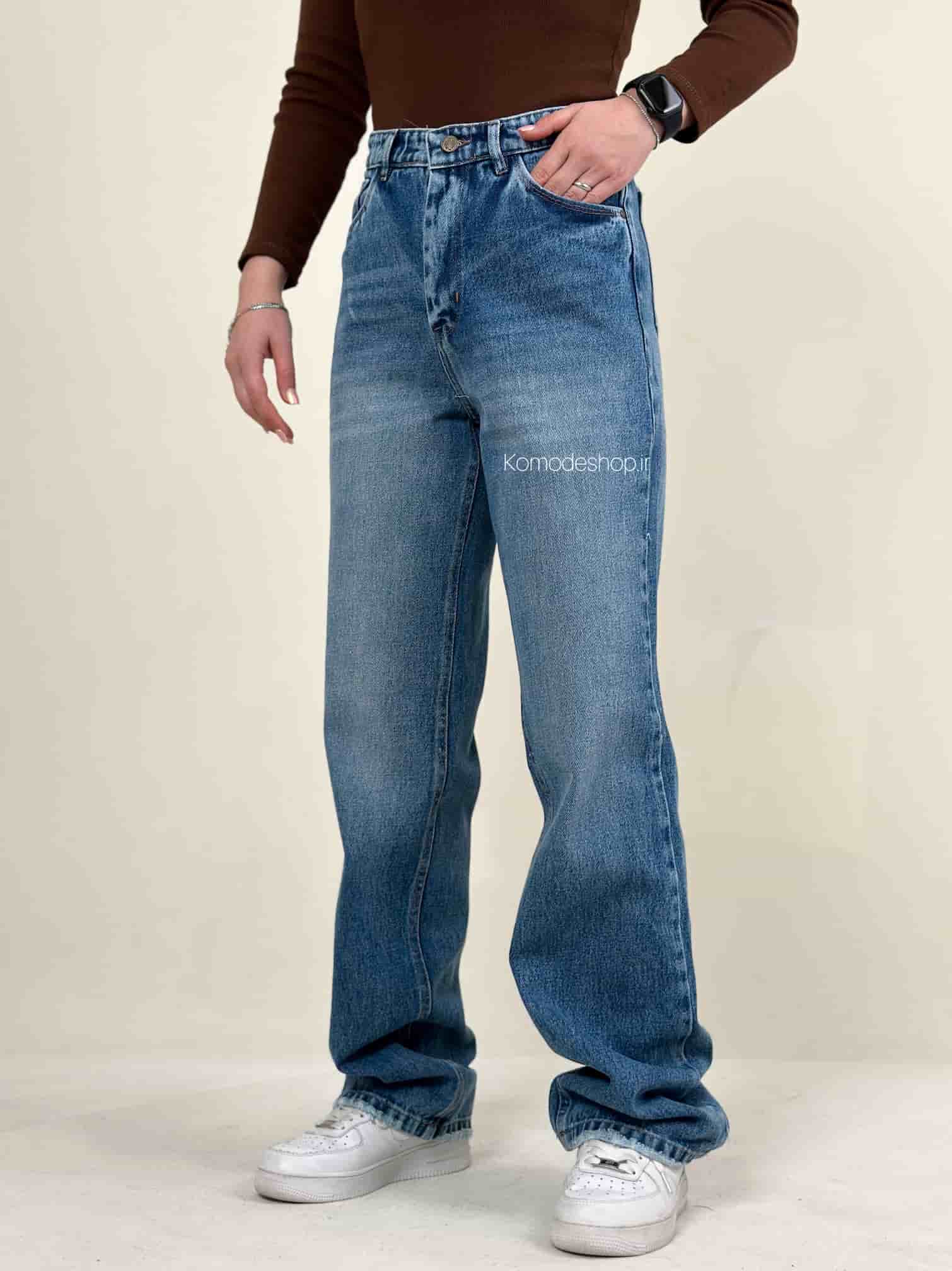 شلوار واید استریت زنانه NB ( آبی وسط ) - Image 2