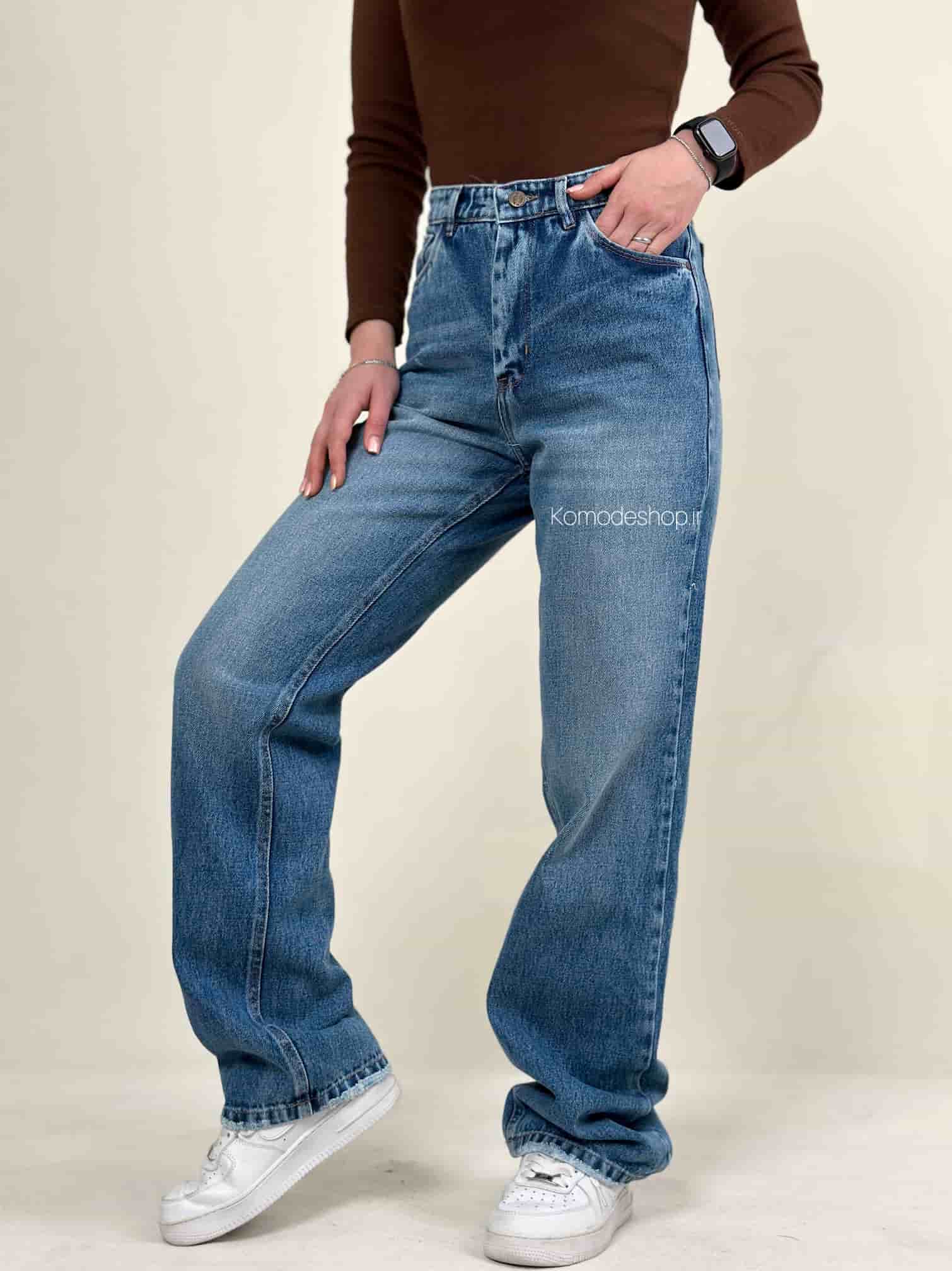 شلوار واید استریت زنانه NB ( آبی وسط ) - Image 4