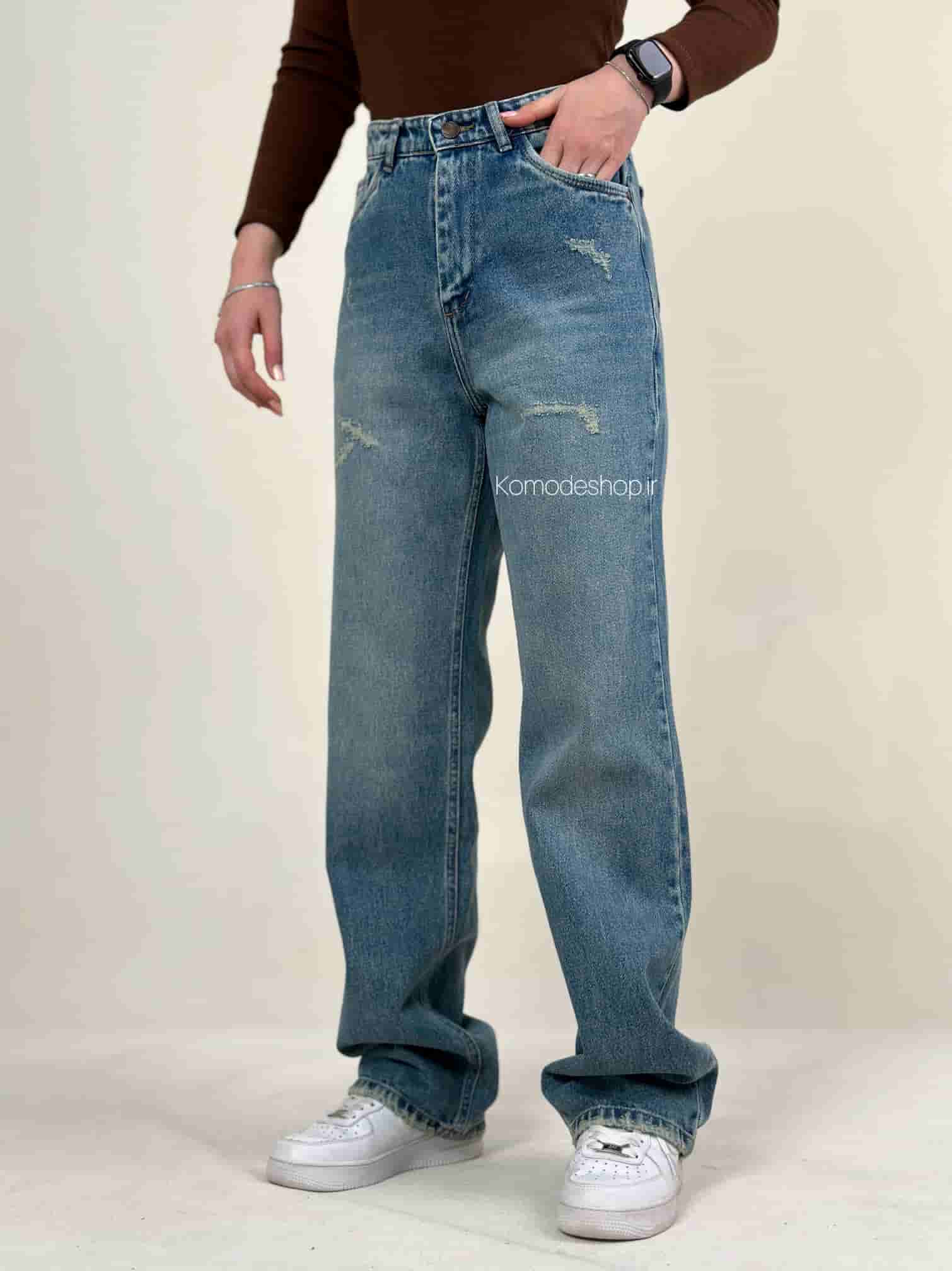 شلوار واید استریت زنانه NB ( برفکی کثیف ) - Image 3