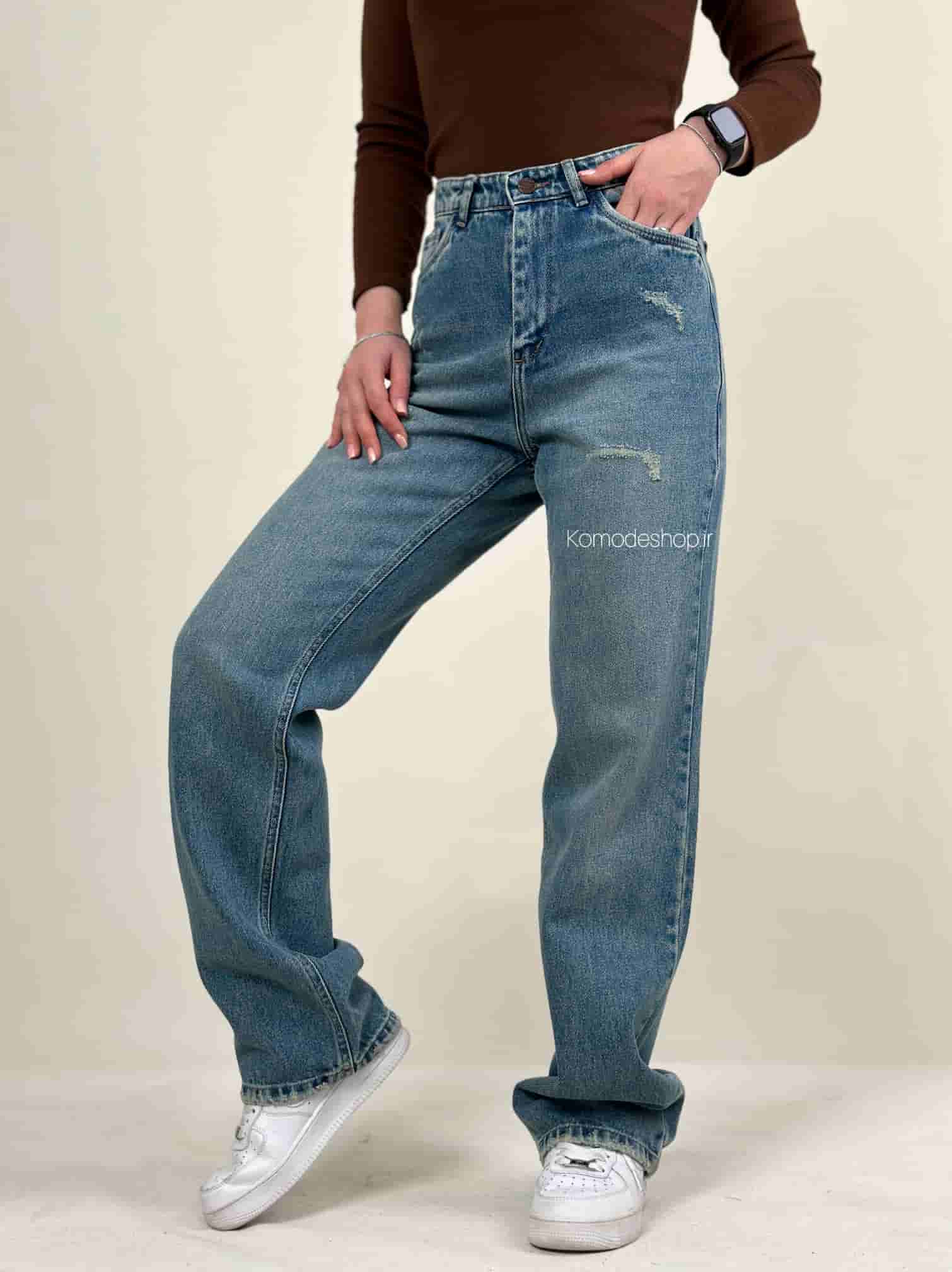 شلوار واید استریت زنانه NB ( برفکی کثیف ) - Image 2