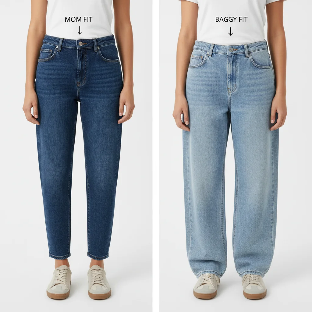 تفاوت شلوار مام فیت و بگ