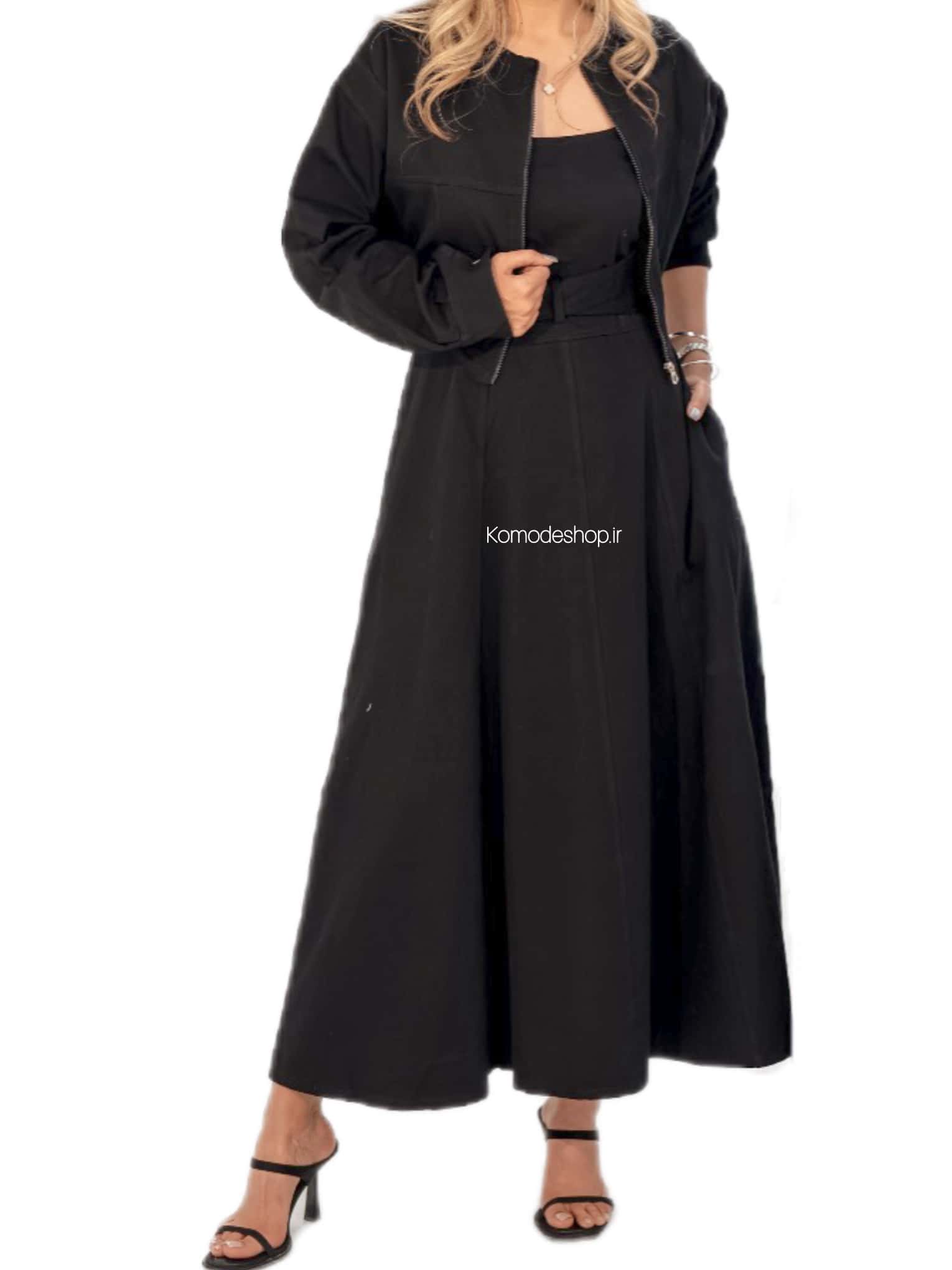 کت و سارافون زنانه لینن جودی - Image 2
