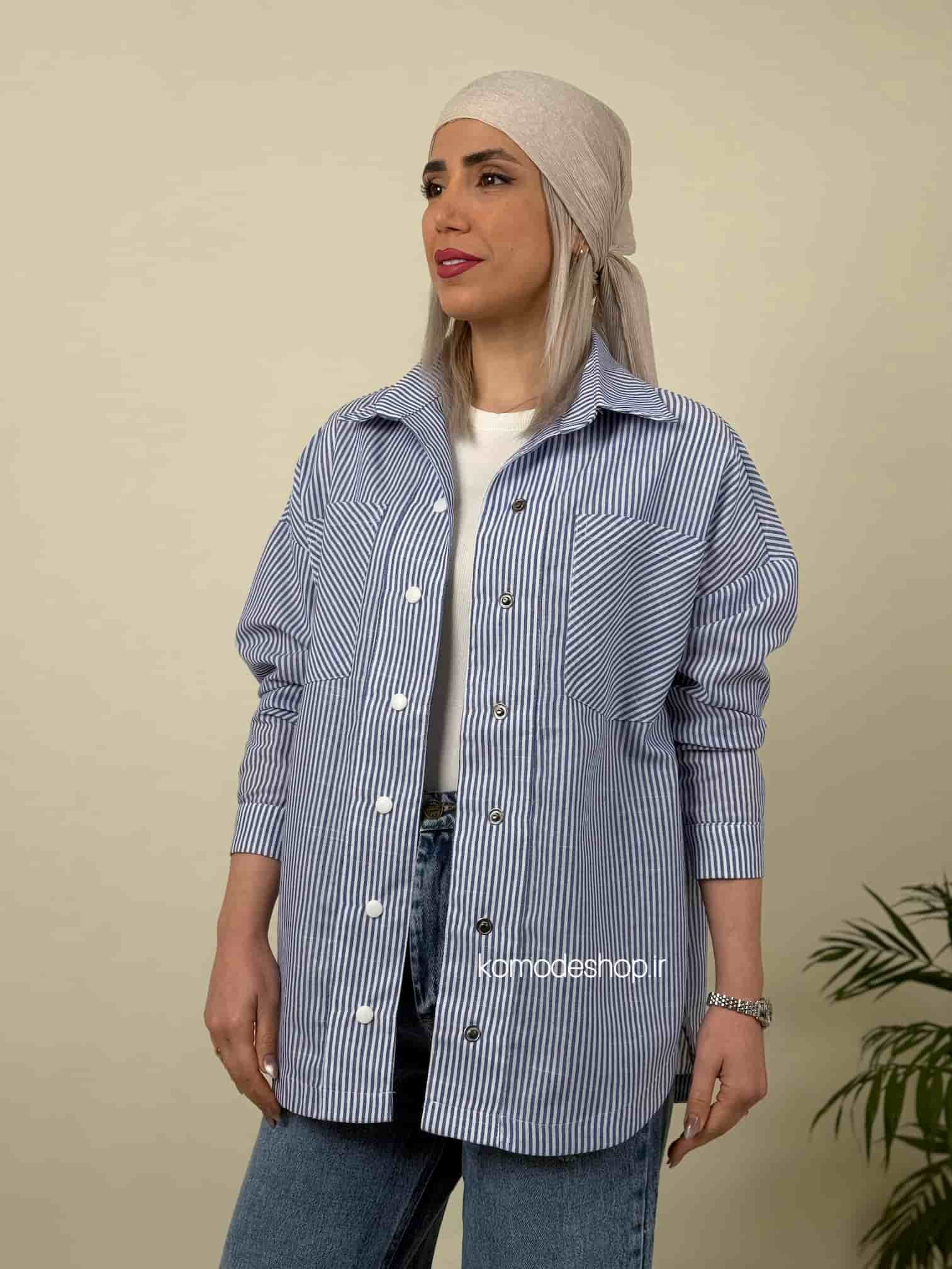 شومیز راه راه بلند زارا