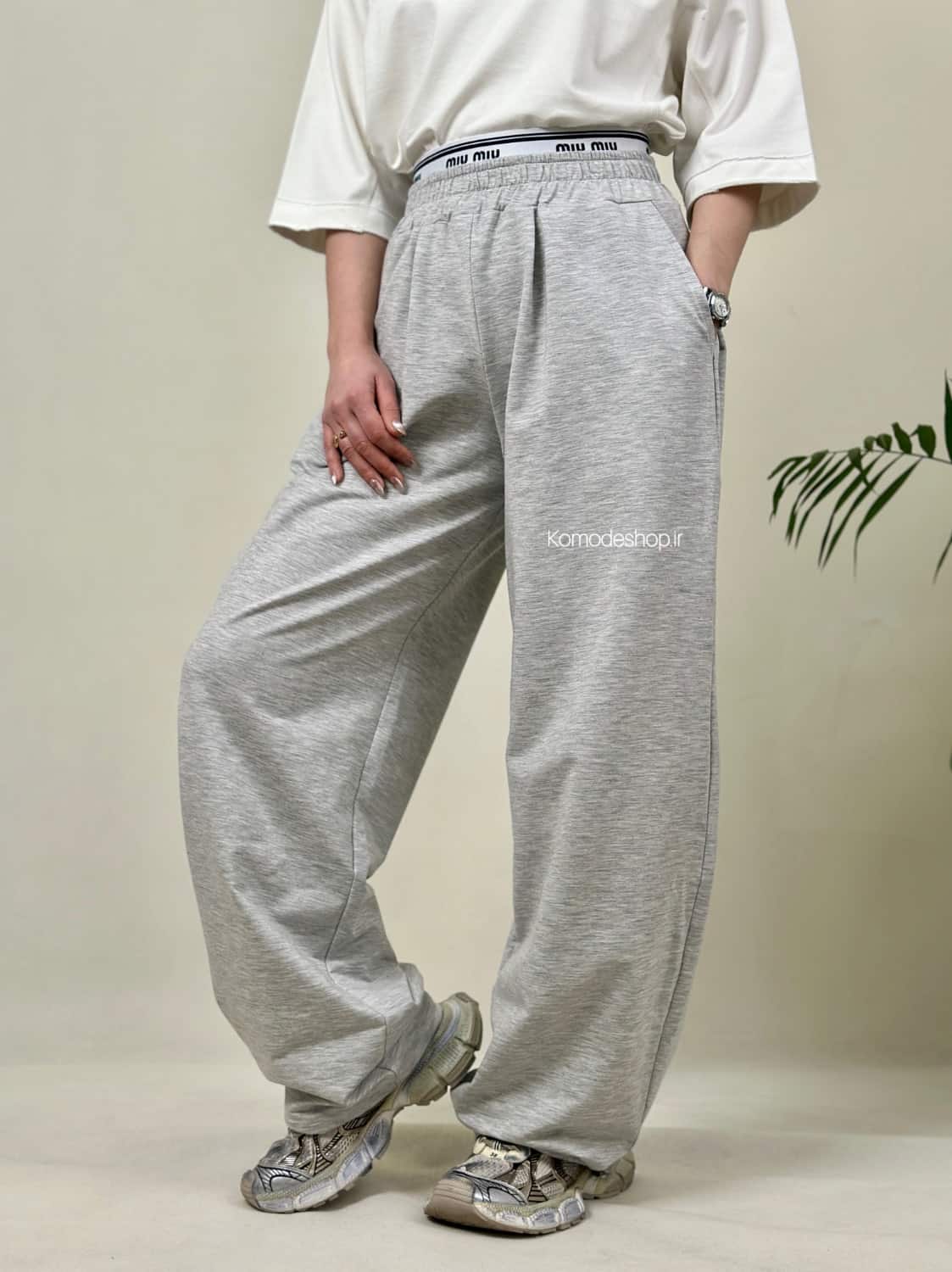 شلوار جاگر تابستانی زنانه miu miu - Image 4