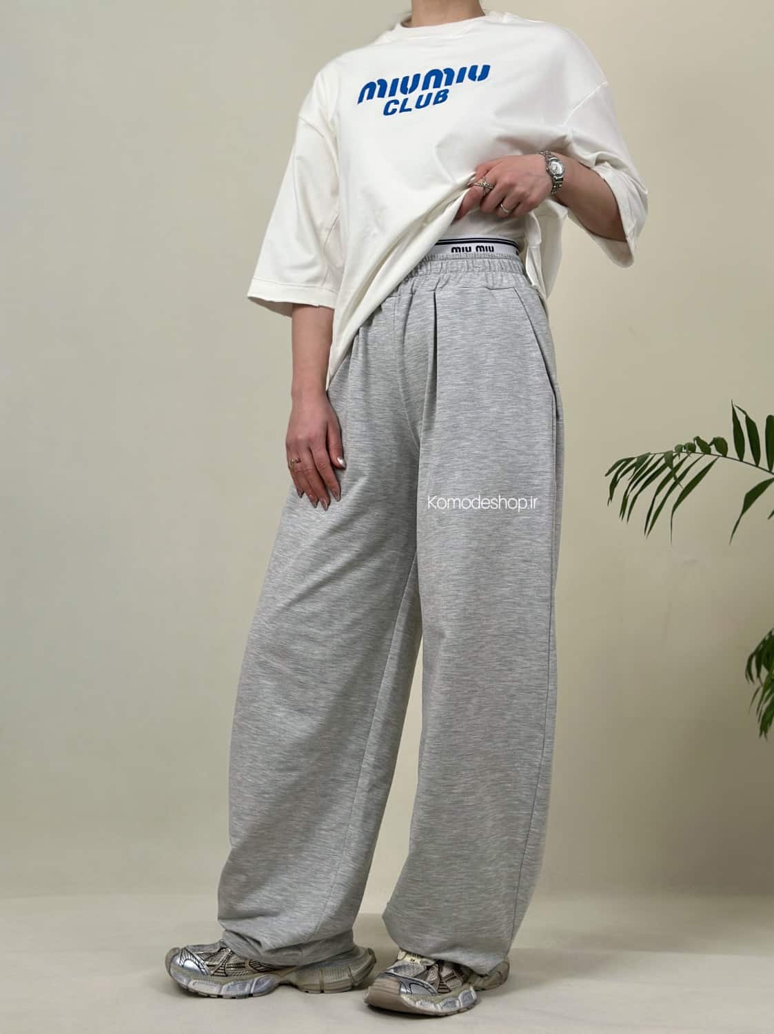 شلوار جاگر تابستانی زنانه miu miu - Image 5