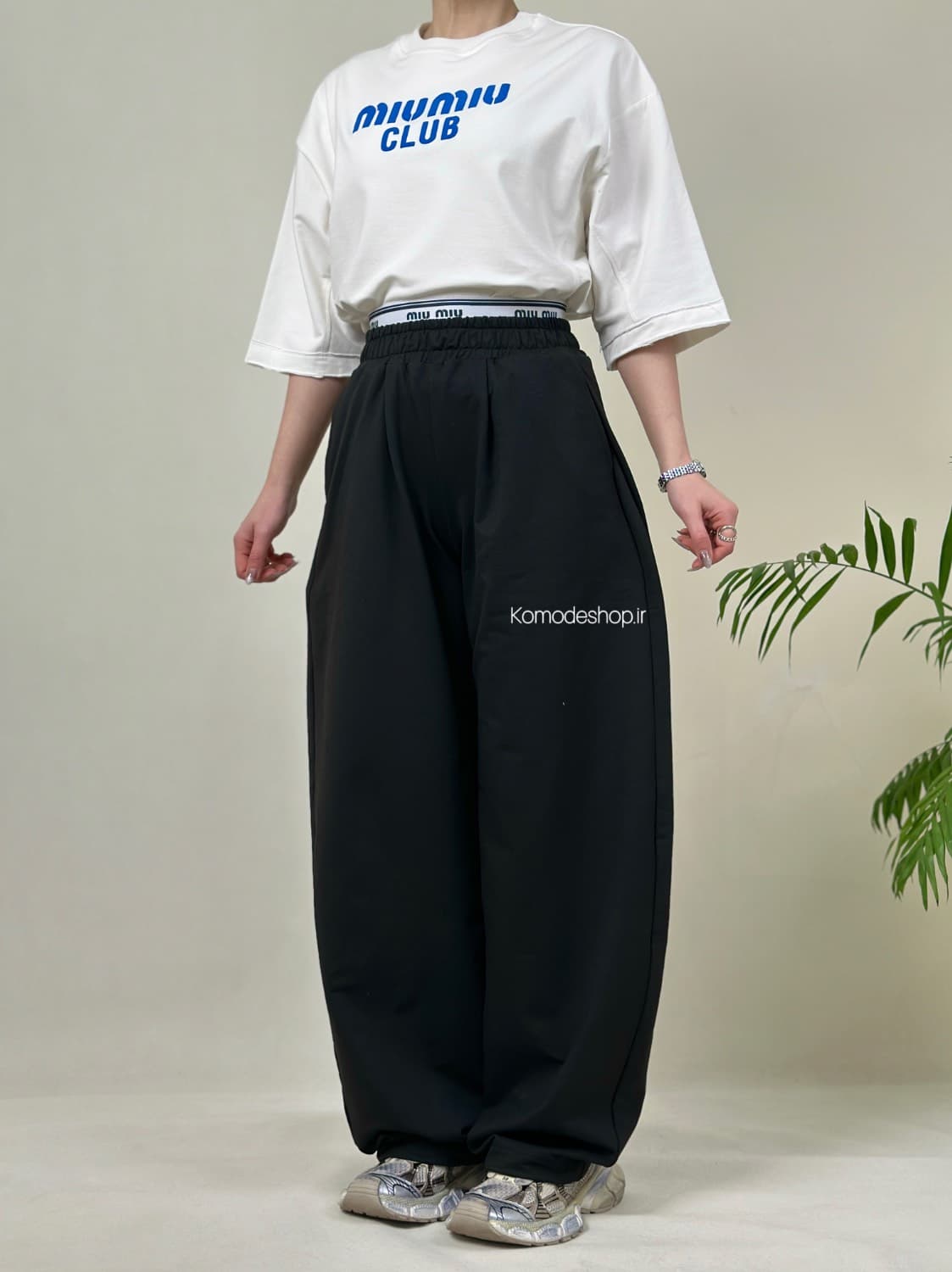 شلوار جاگر تابستانی زنانه miu miu - Image 15