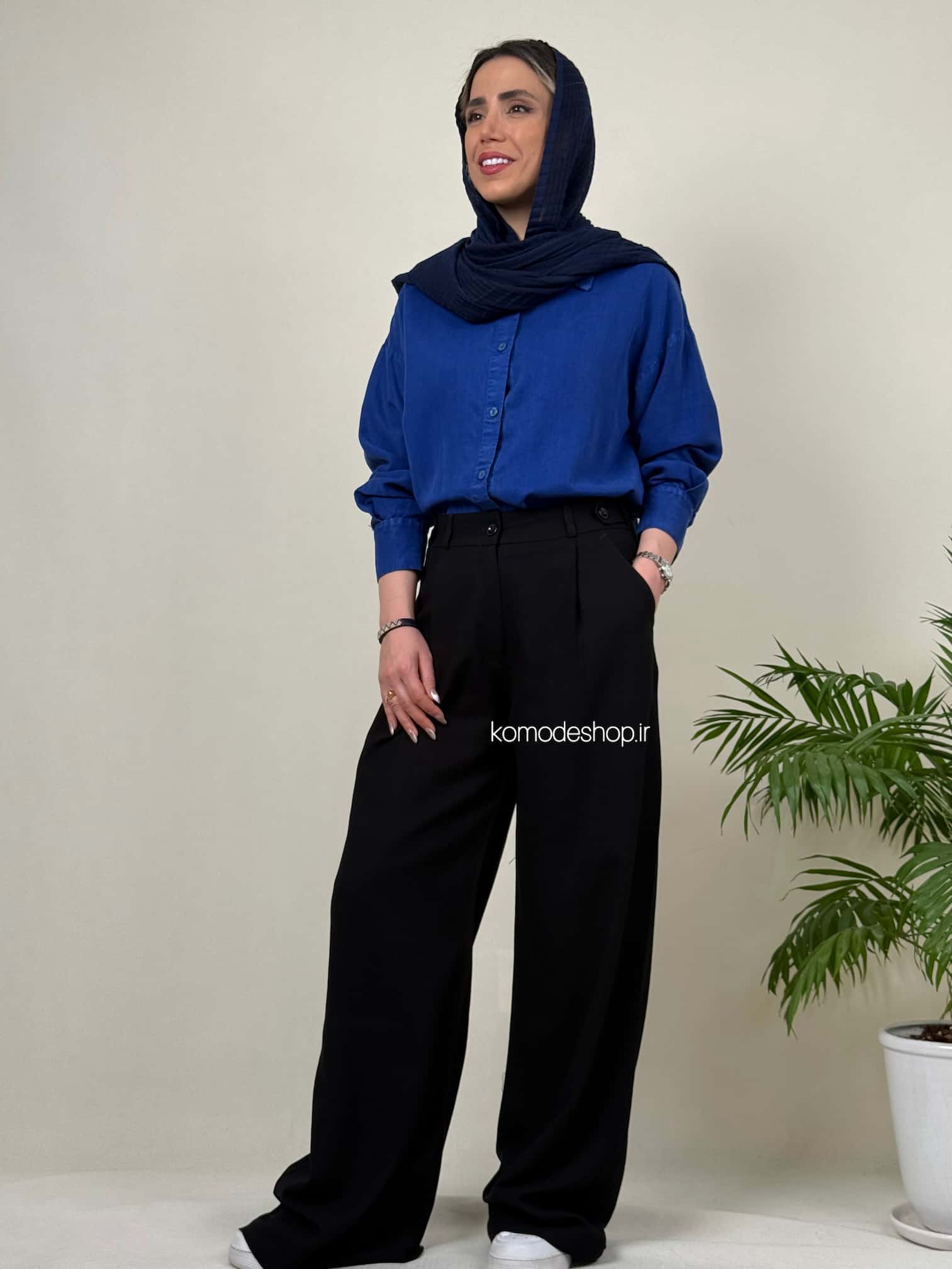 شلوار بگ اسلپ ترک کمر مخفی - Image 15