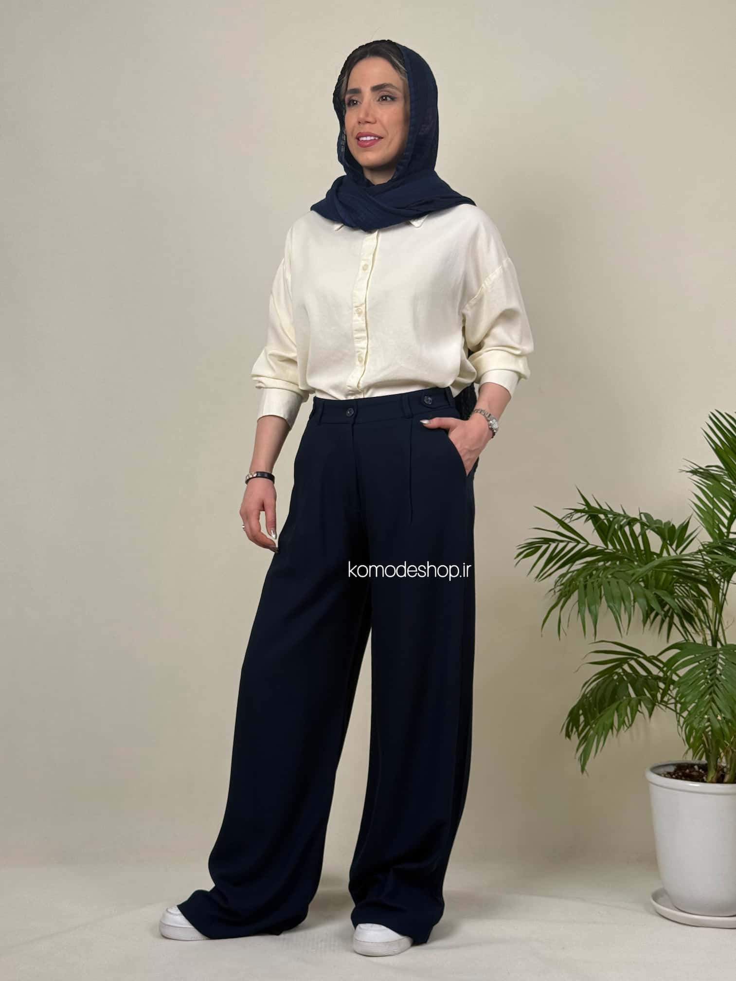 شلوار بگ اسلپ ترک کمر مخفی - Image 10