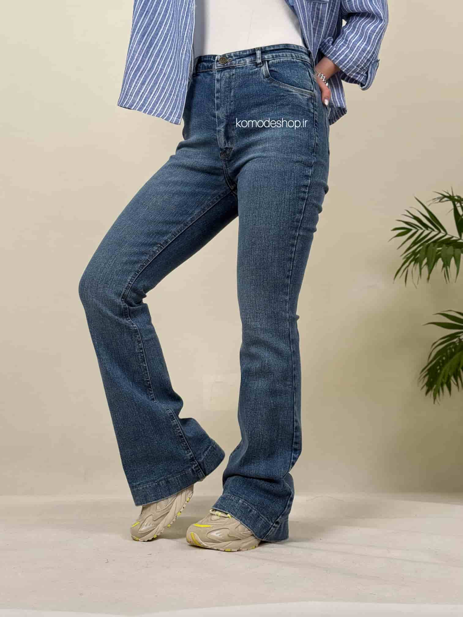 شلوار جین بوت کات آبی - Image 2