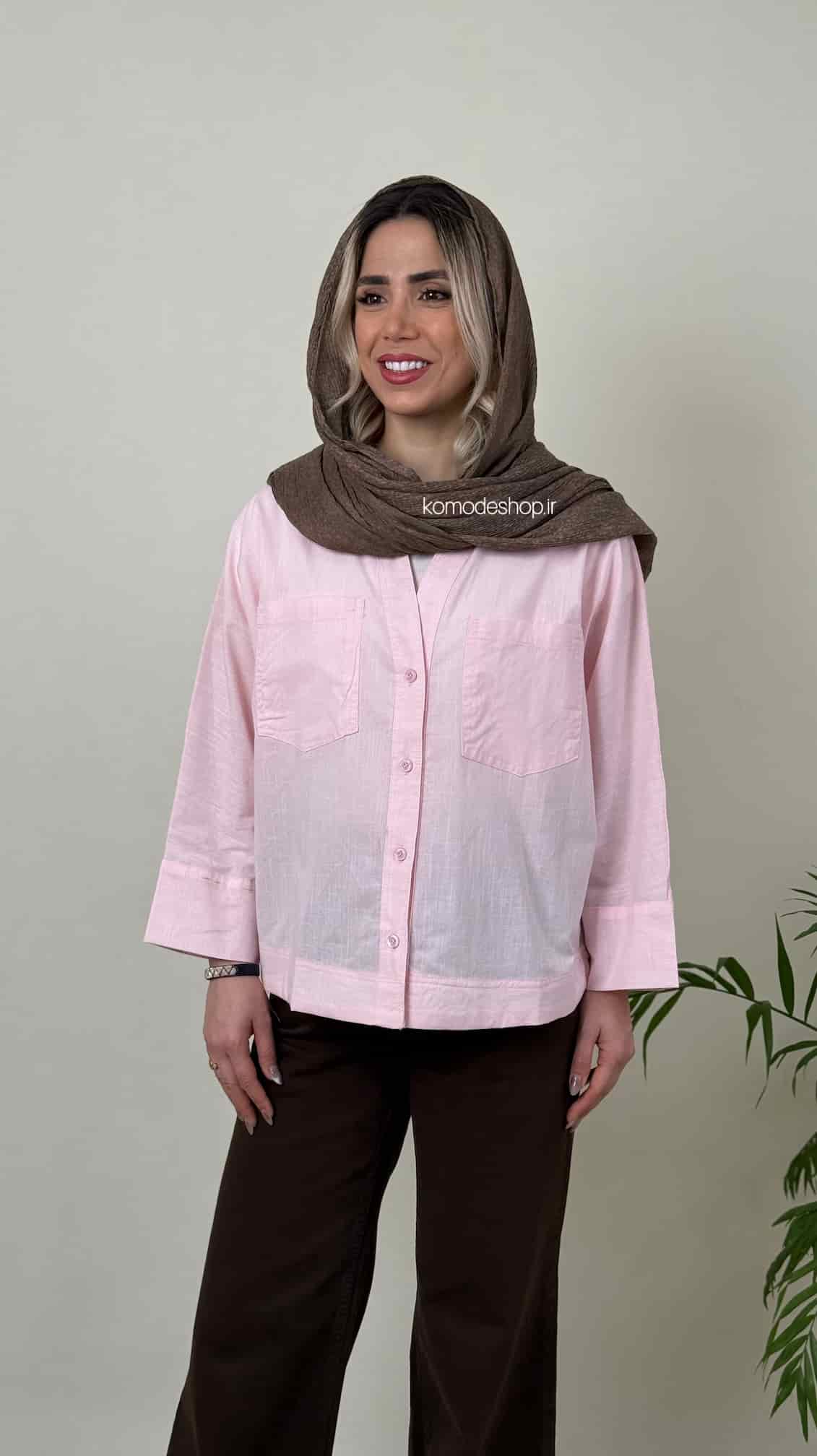 شومیز باکسی دوجیب زنانه قاصدک - Image 3